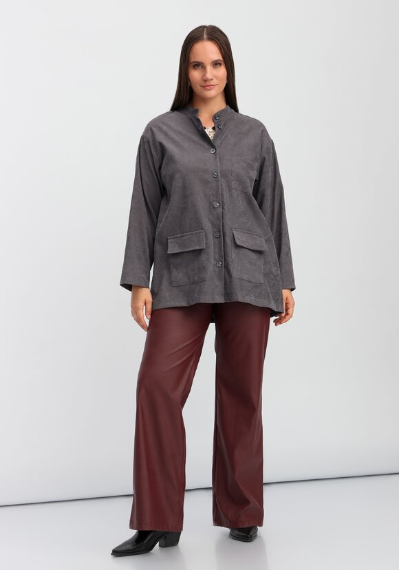 Рубашка оверсайз с воротником-стойкой шир.  580, рис. 23