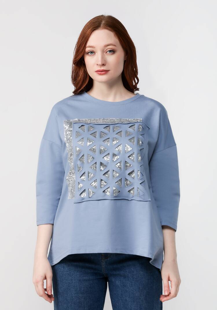 Джемпер Сверкающий принт шир.  750, рис. 26
