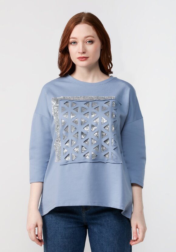 Джемпер Сверкающий принт шир.  580, рис. 26