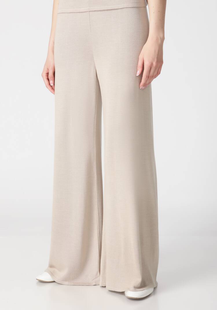 Брюки однотонные высокой посадки шир.  750, рис. 4