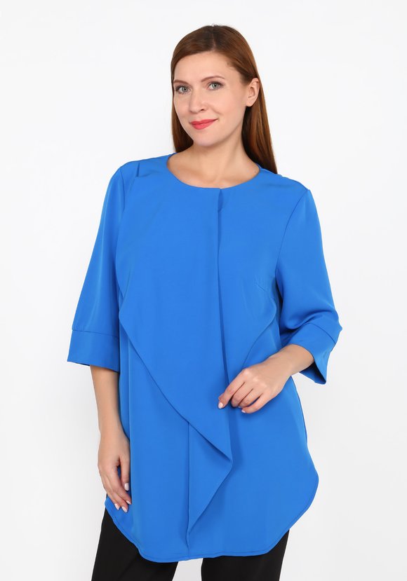 Блуза с воланом и рукавом 3/4 шир.  580, рис. 4