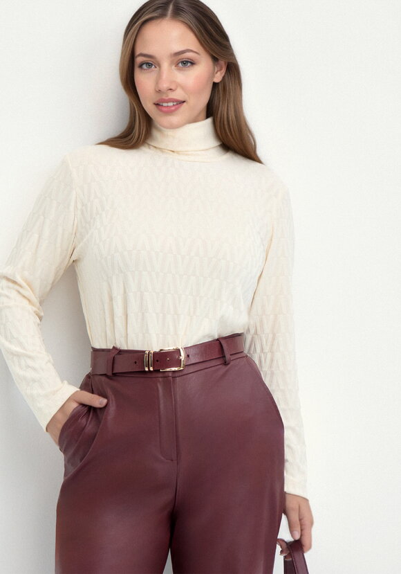 Водолазка с фактурным рисунком и воротом шир.  580, рис. 17