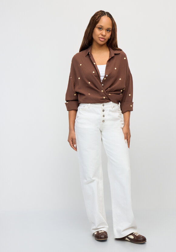 Рубашка с вышивкой Горошек шир.  580, рис. 8