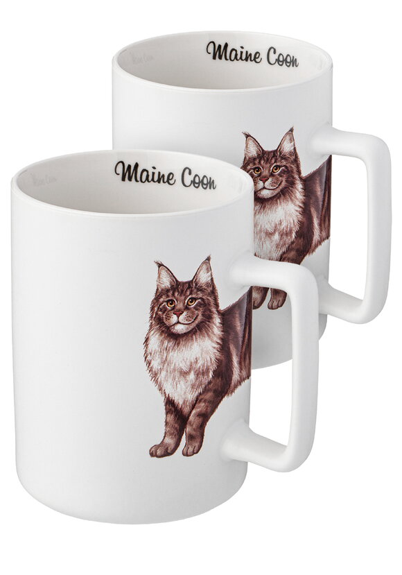 Кружки из фарфора Любимцы, 2 шт. шир.  580, рис. 1