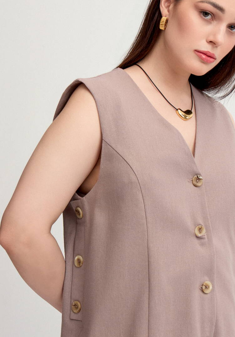 Жилет изо льна шир.  750, рис. 5