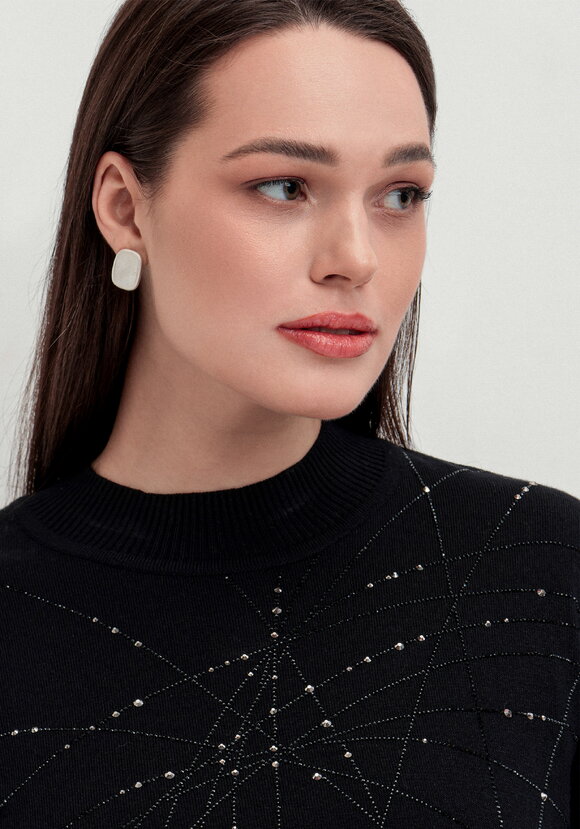 Джемпер с абстрактными полосками из страз шир.  580, рис. 19