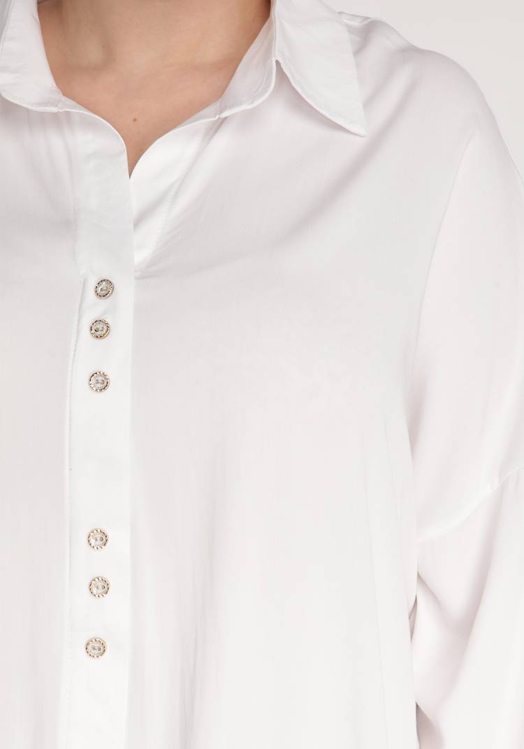 Блуза на пуговицах с карманами шир.  750, рис. 4