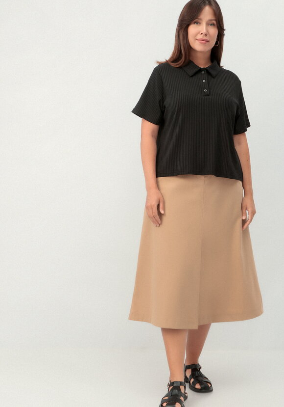 Поло с коротким рукавом из ткани лапша шир.  580, рис. 6