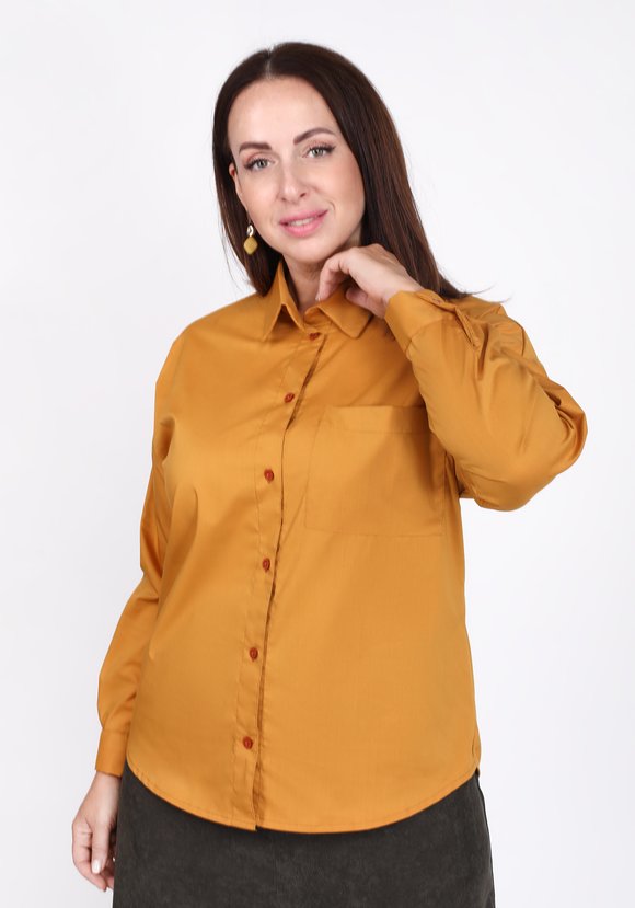 Рубашка базовая оверсайз шир.  580, рис. 1