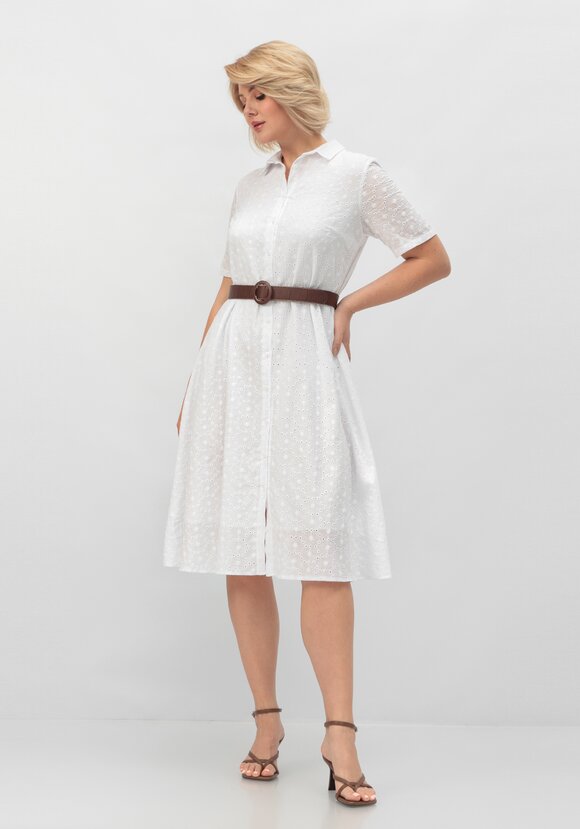 Платье из хлопка с поясом шир.  580, рис. 9