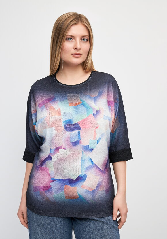 Блуза со стразами Амилия шир.  580, рис. 14