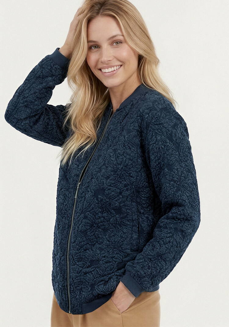 Бомбер из ткани с жаккардовым узором шир.  750, рис. 1