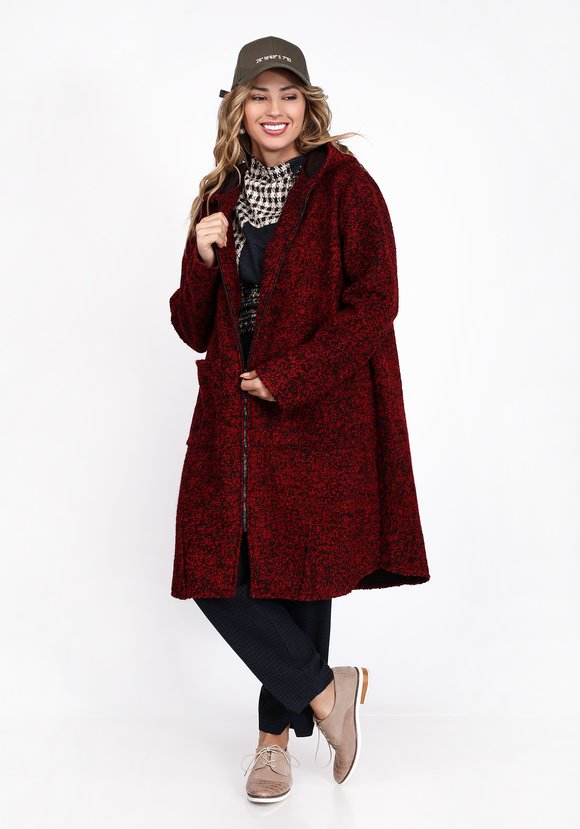 Пальто расклешенного кроя с капюшоном шир.  580, рис. 8