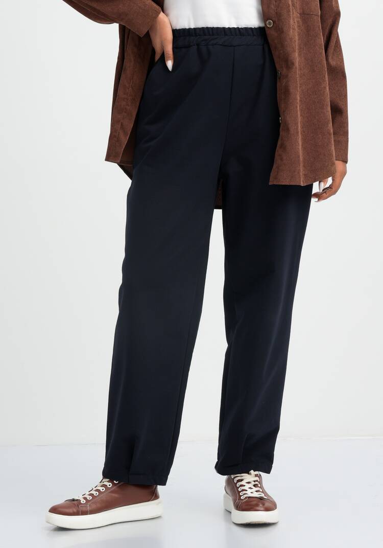 Брюки трикотажные с защипами по низу шир.  750, рис. 9