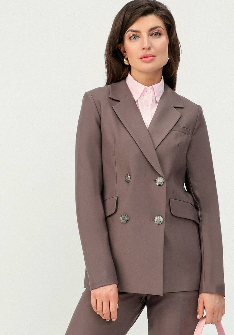 Пиджак на подкладке двубортный шир.  750, рис. 8