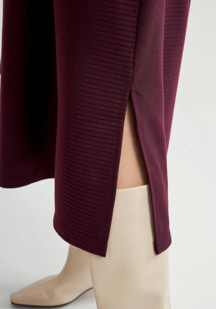 Платье с высоким горлом,прямое трикотажное шир.  750, рис. 7