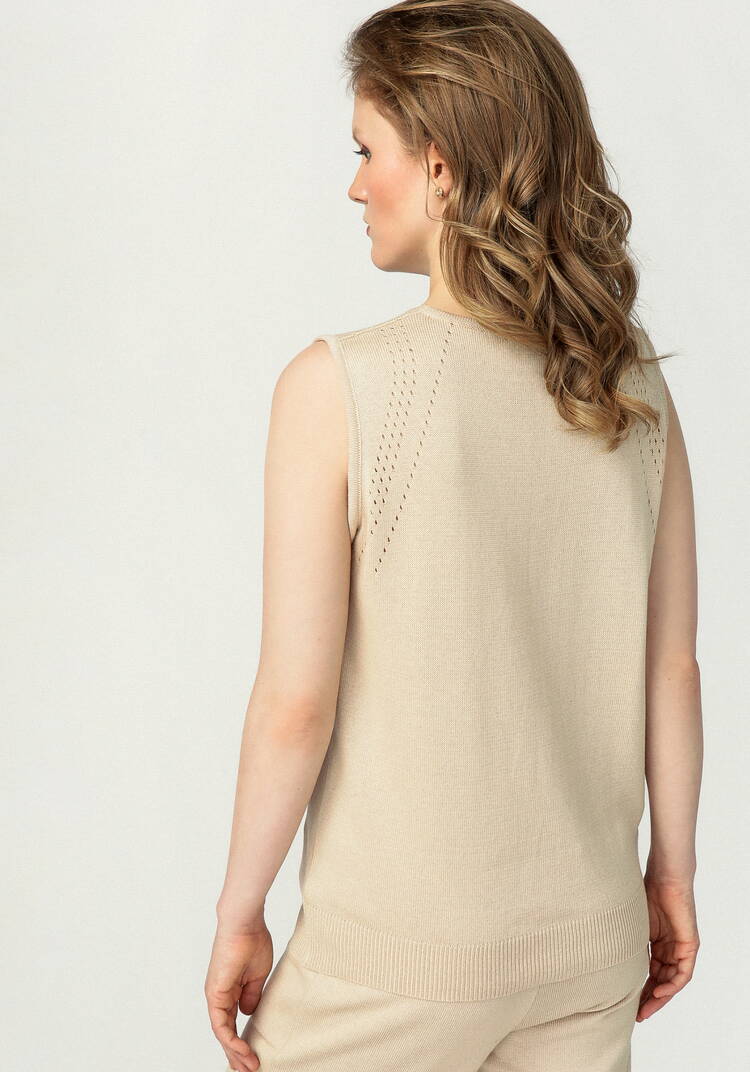 Топ женский без рукава с ажурным рисунком шир.  750, рис. 25