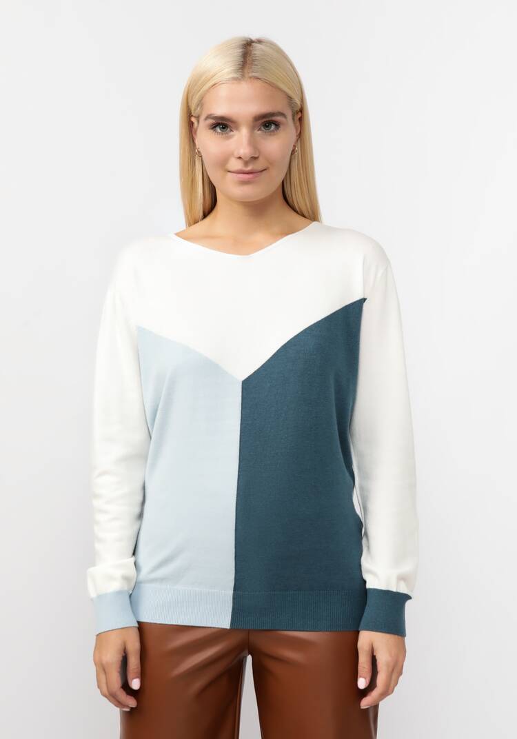 Джемпер вязаный с геометричным рисунком шир.  750, рис. 16