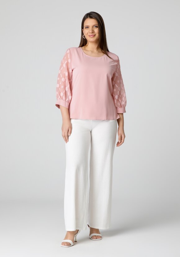 Блуза с шифоновыми рукавами 3 / 4 шир.  580, рис. 18