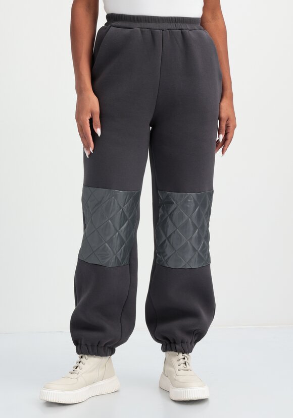 Брюки со вставками из стёганой ткани шир.  580, рис. 12