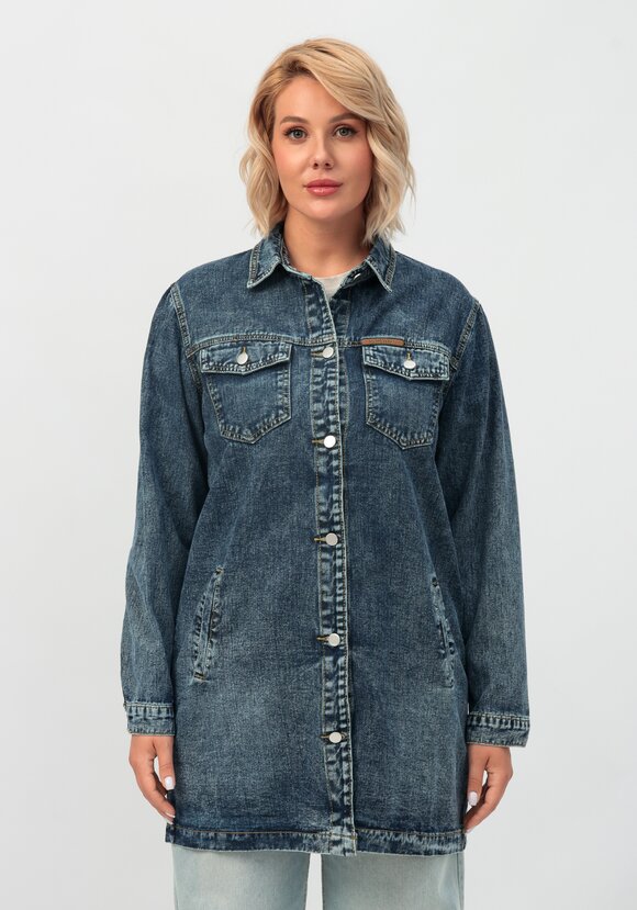 Джинсовая куртка Селин шир.  580, рис. 4