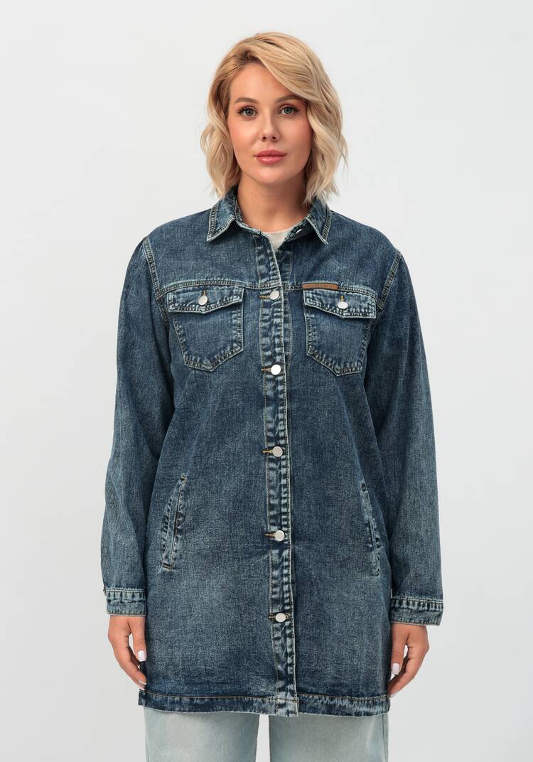 Джинсовая куртка Селин шир.  750, рис. 4