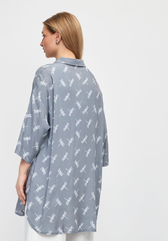 Рубашка удлиненная на пуговицах Лилия шир.  580, рис. 3