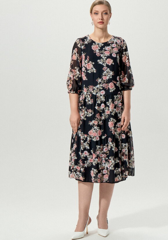 Платье миди свободного кроя шир.  580, рис. 4