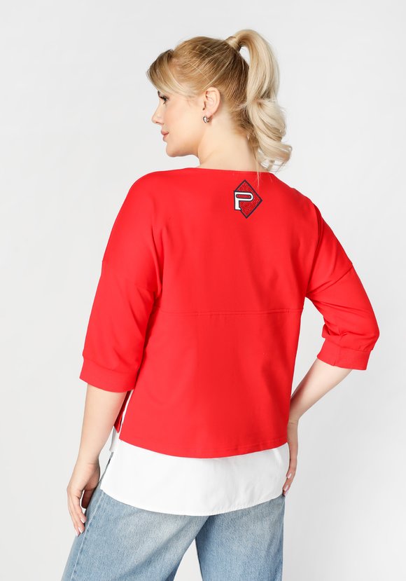 Свитшот женский с отделкой по низу Кристина шир.  580, рис. 2