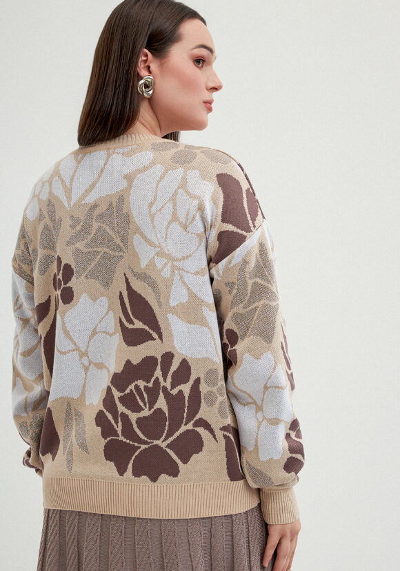 Джемпер прямого силуэта и цветочным принтом шир.  580, рис. 10