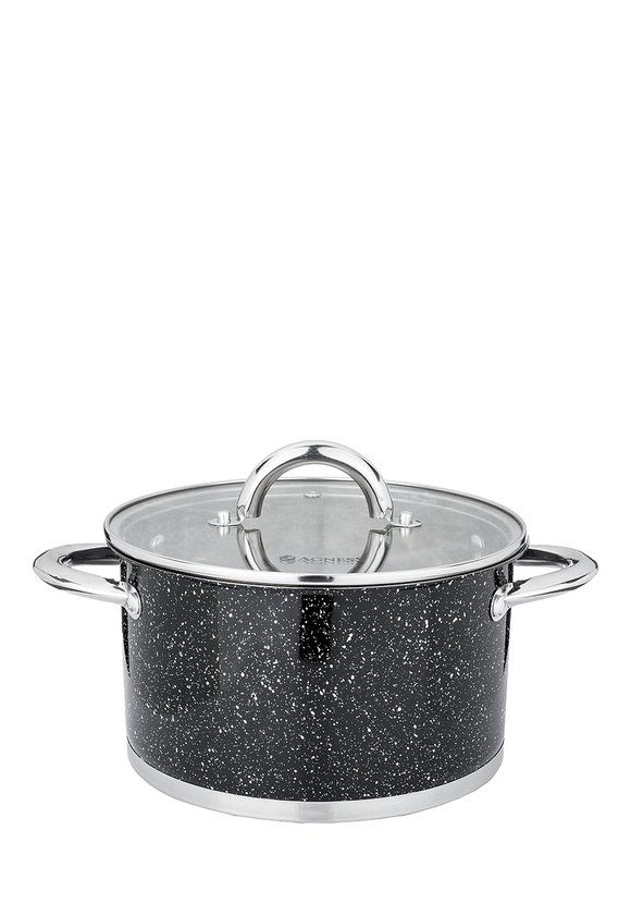 Кастрюля со стеклянной крышкой серия Мрамор шир.  580, рис. 4
