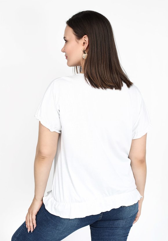 Блуза с принтом по груди шир.  580, рис. 2