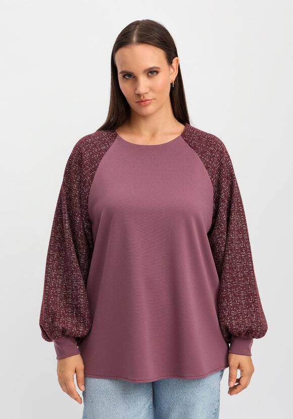 Блуза комбинированная свободного кроя шир.  580, рис. 12