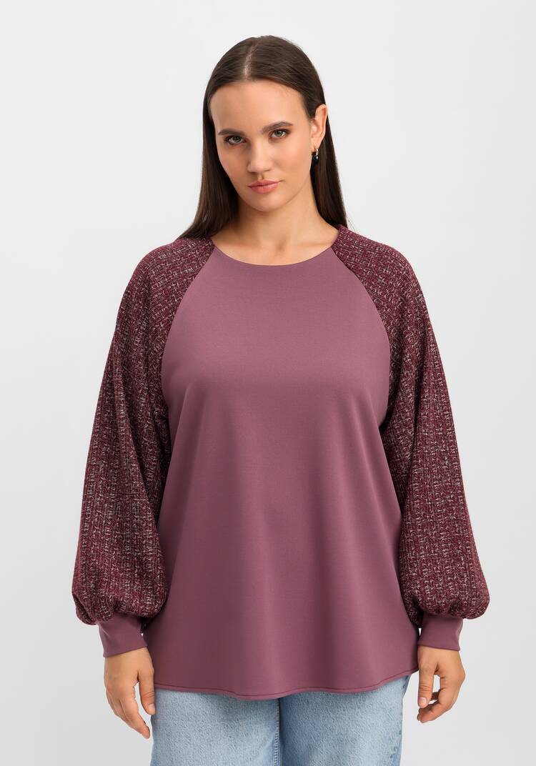 Блуза комбинированная свободного кроя шир.  750, рис. 12