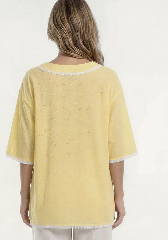 Блуза с фактурным узорoм шир.  580, рис. 7