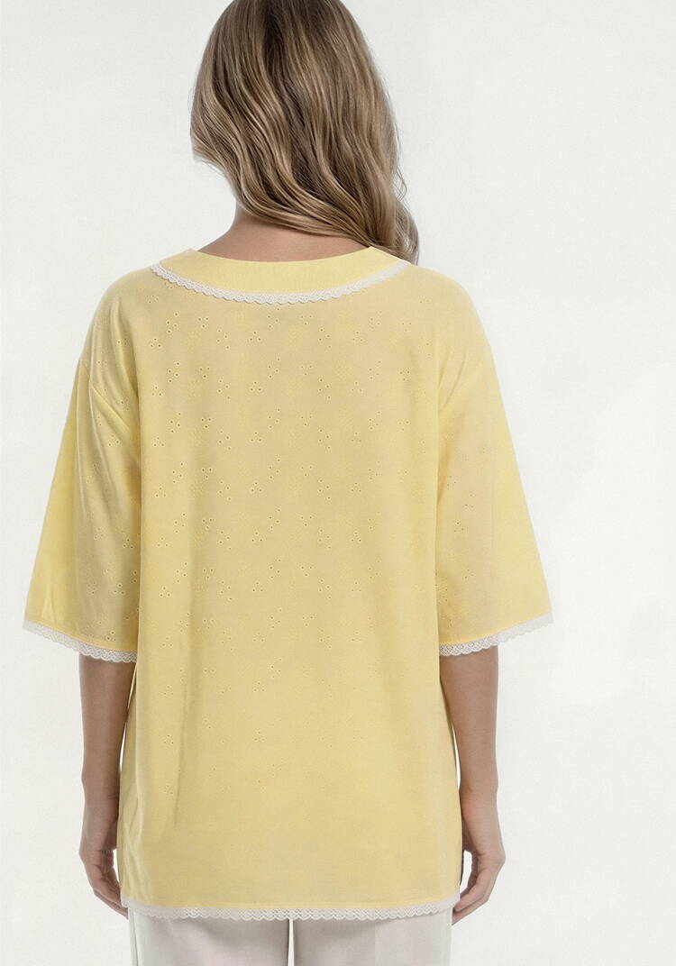 Блуза с фактурным узорoм шир.  750, рис. 7