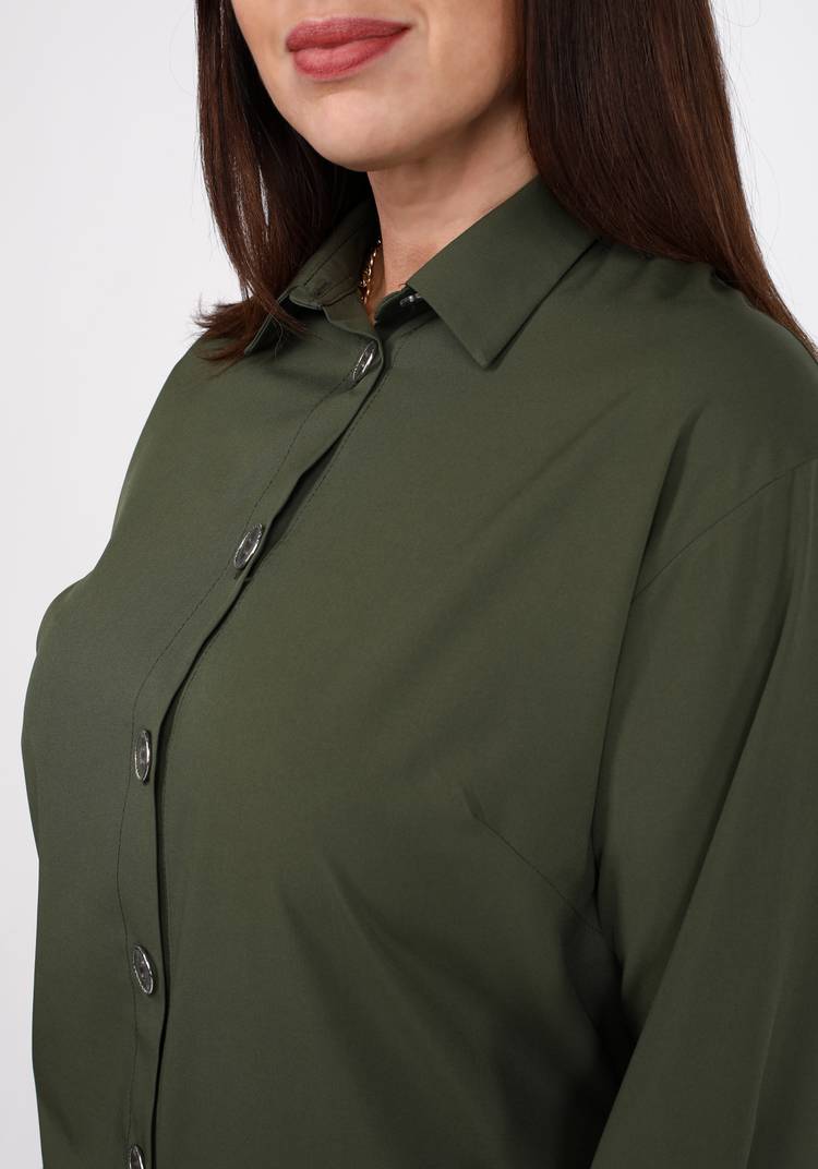 Блуза-рубашка с крупными пуговицами шир.  750, рис. 8