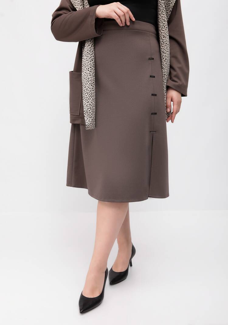 Юбка А-образного силуэта с пуговицами шир.  750, рис. 7