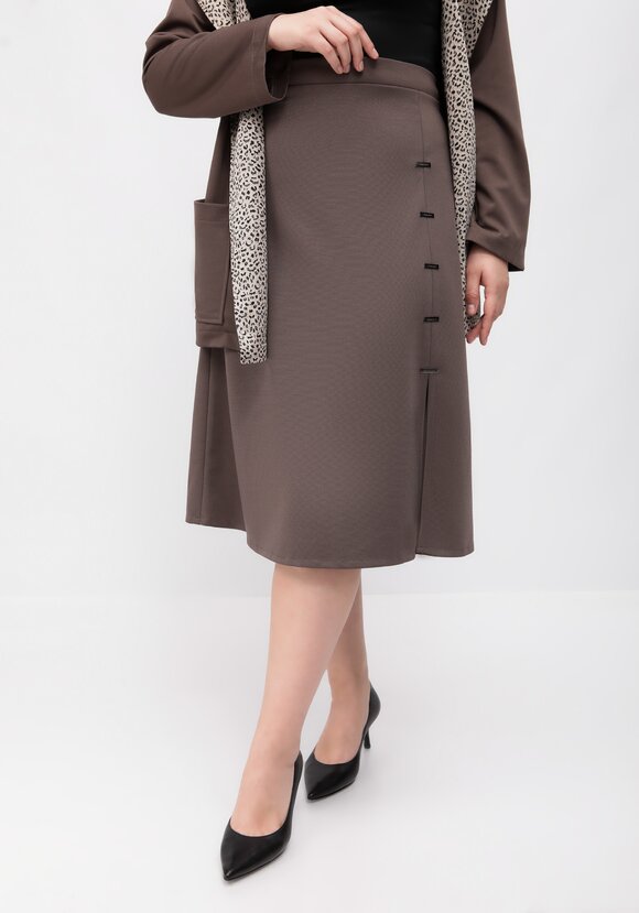 Юбка А-образного силуэта с пуговицами шир.  580, рис. 7