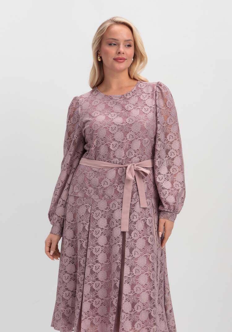 Платье с комбинированными складками на юбке шир.  750, рис. 2