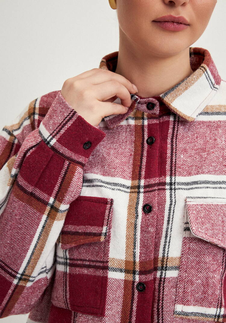 Рубашка фланелевая в клeтку шир.  750, рис. 14