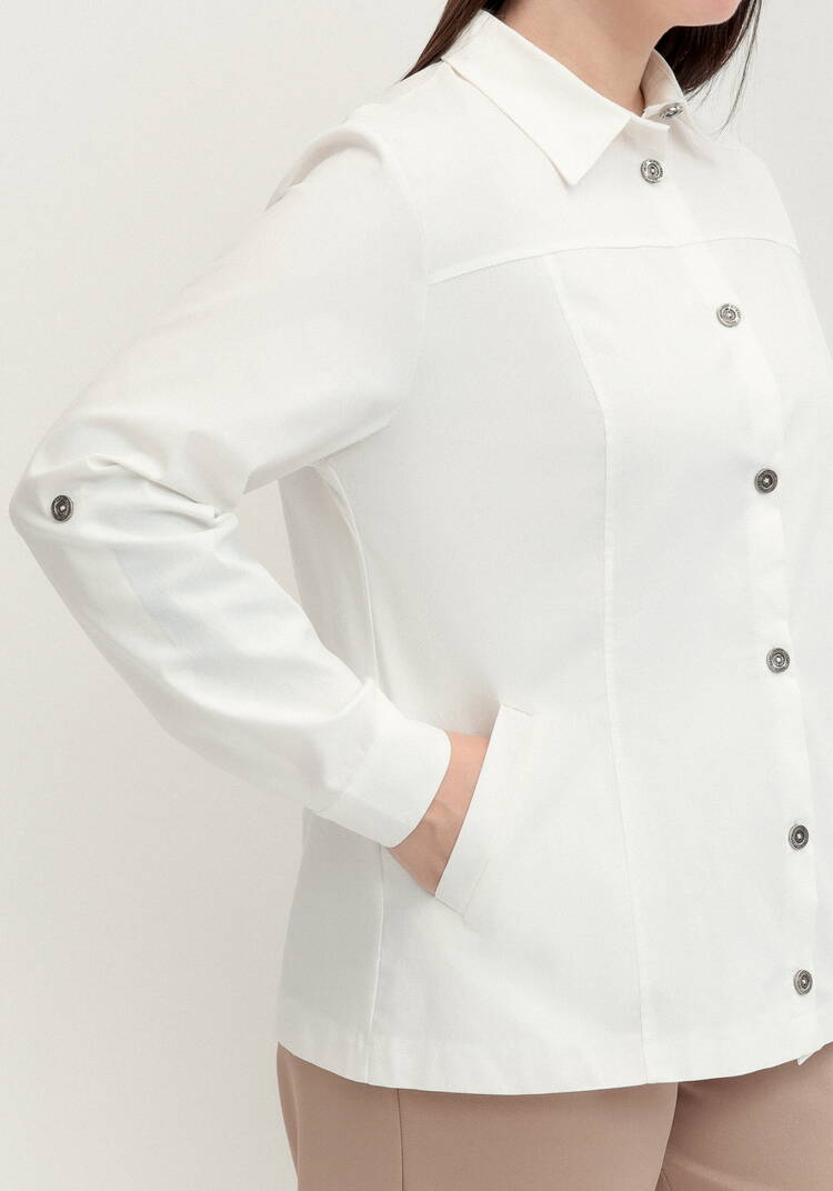 Рубашка хлопковая с патами на рукавах шир.  750, рис. 17