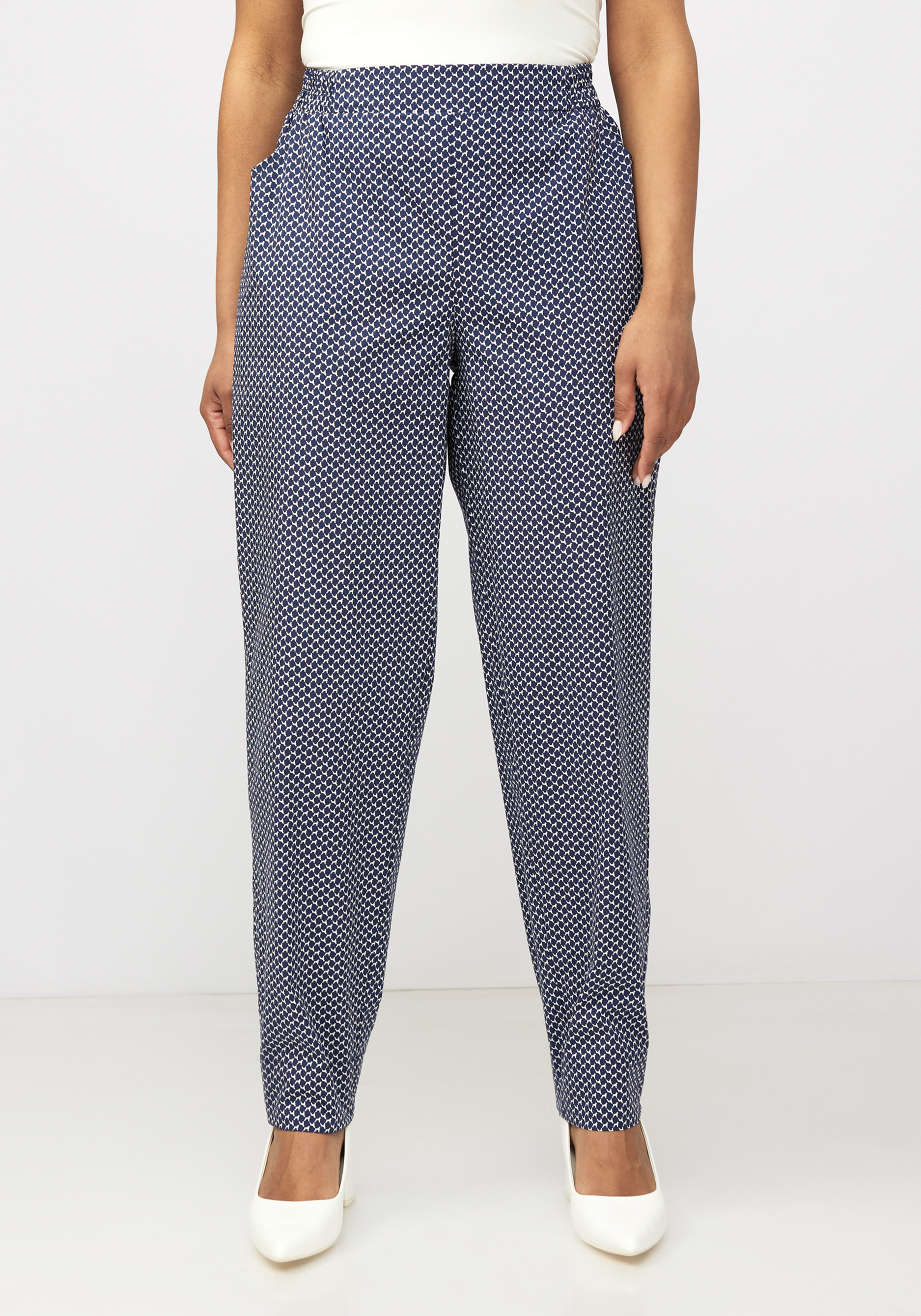 Хлопковые брюки "Бернадет" Averi, размер 54, цвет синий - фото 4