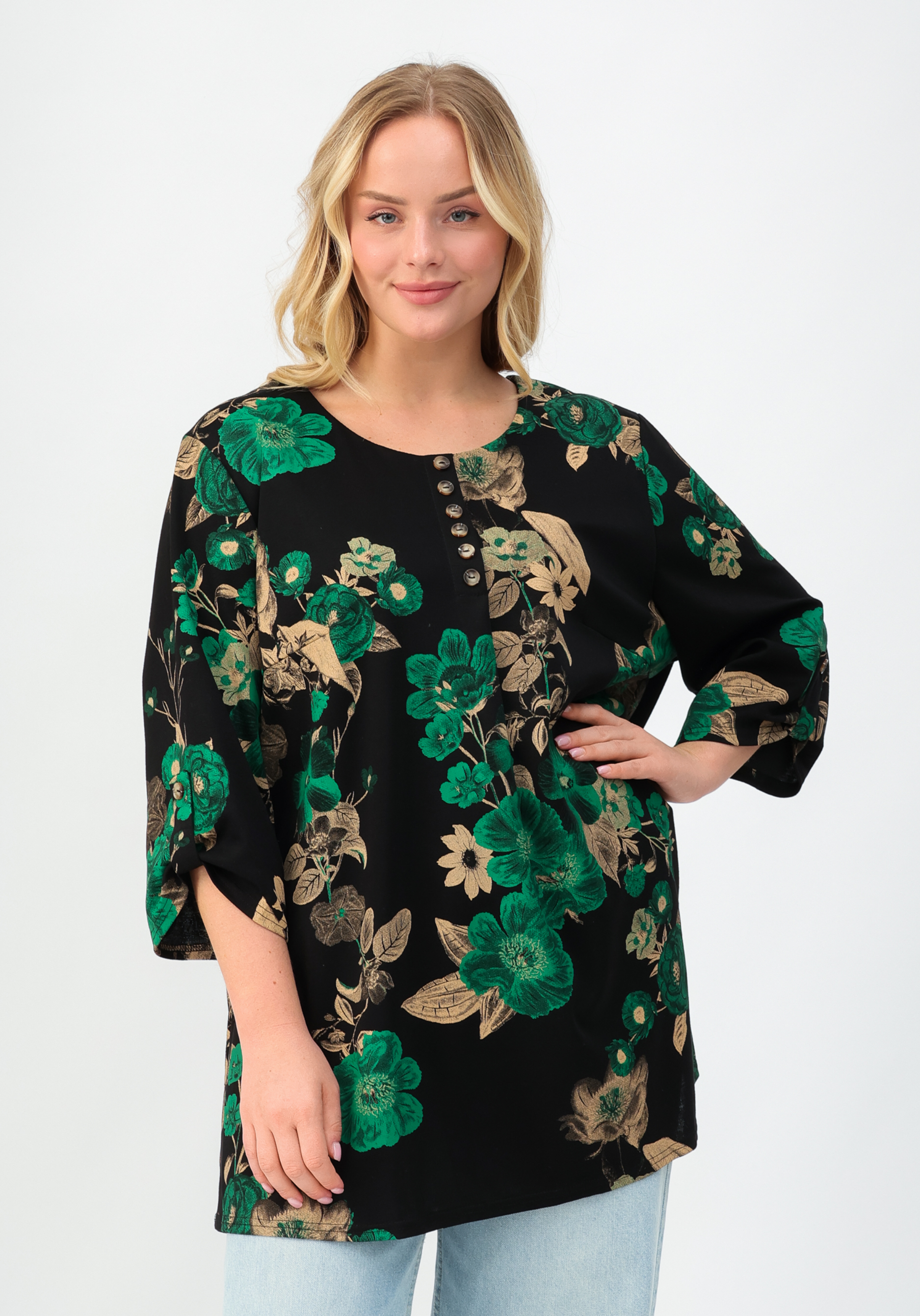 Блуза "Голди" Vittori Vi, размер 52, цвет зеленый - фото 1