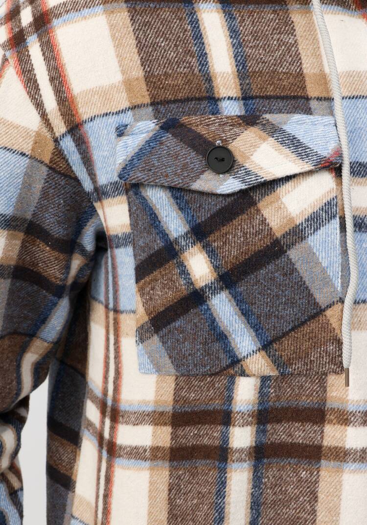 Рубашка с капюшоном в клетку шир.  750, рис. 22