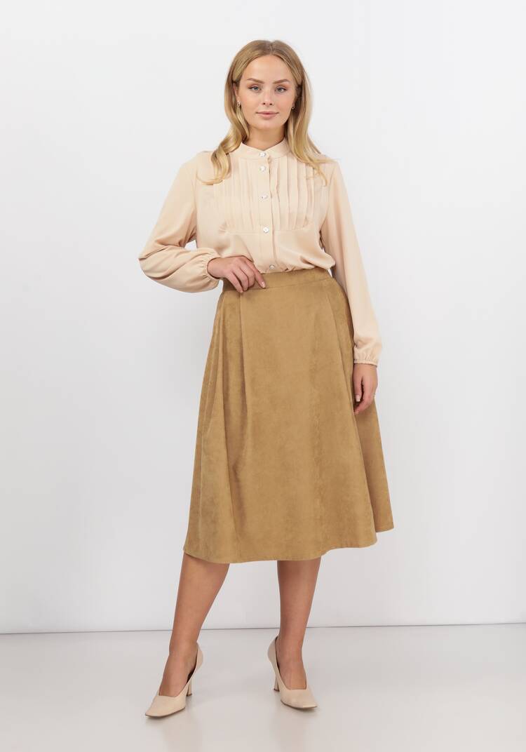 Юбка свободного кроя вельветовая с карманами шир.  750, рис. 17