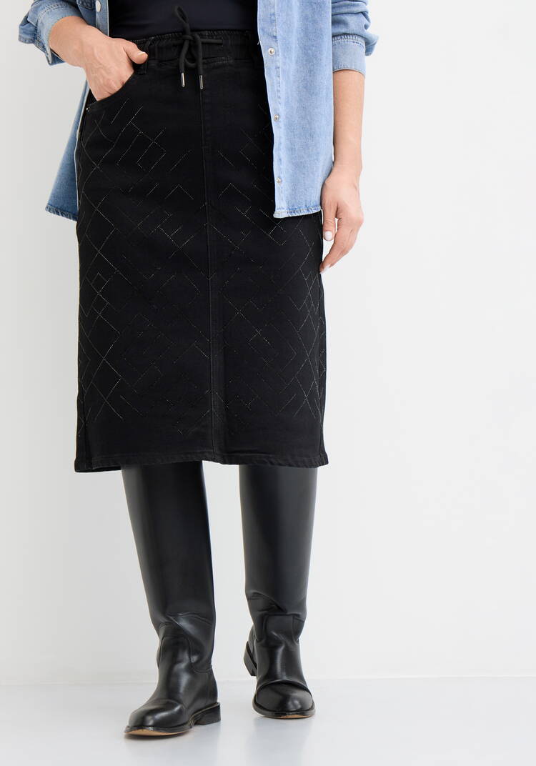 Юбка джинсовая прямого кроя шир.  750, рис. 2