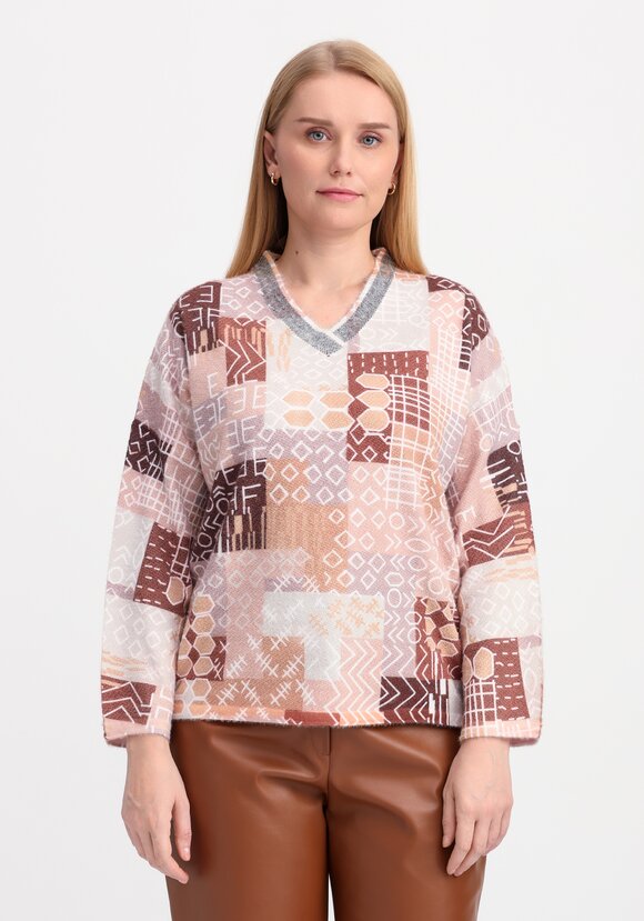 Джемпер свободный Этнический рисунок шир.  580, рис. 4