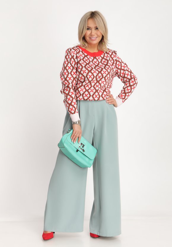 Джемпер с рисунком и декором в виде бусин шир.  580, рис. 7