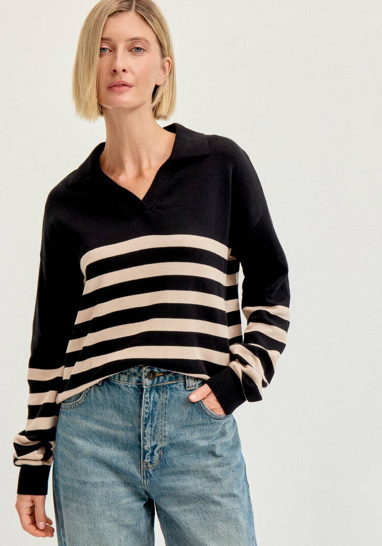 Джемпер поло в полоску шир.  750, рис. 14